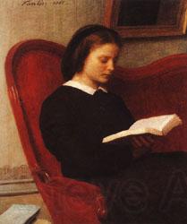 Henri Fantin-Latour The Reader(Marie Fantin-Latour,the Artist's Sister) Norge oil painting art